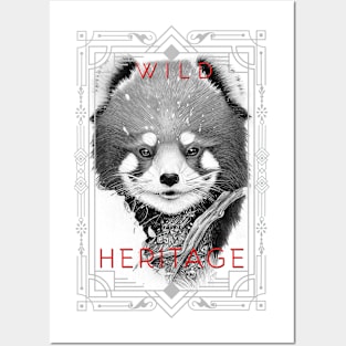 Red Panda Animal Wild Nature Illustration Line Epic Illustration Line Art Posters and Art